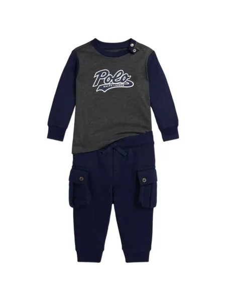 Komplet dresowy dziecięcy Polo Ralph Lauren niebieski