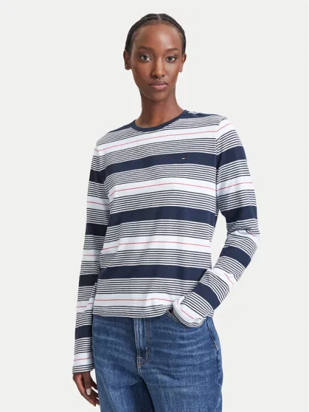 Tommy Jeans Bluzka Reg Ess Jersey granatowy