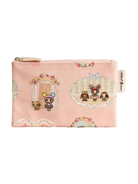 Cath Kidston Portofel Tokidoki crem / pastel / maro mokka / rosé albastru