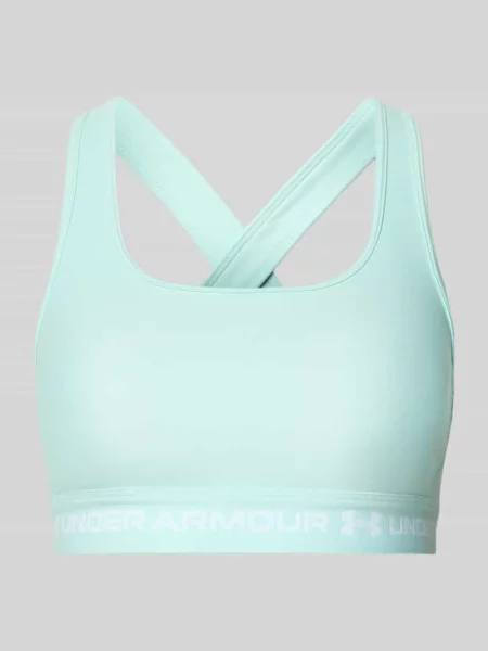 Biustonosz sportowy o kroju slim fit z nadrukiem z logo Under Armour