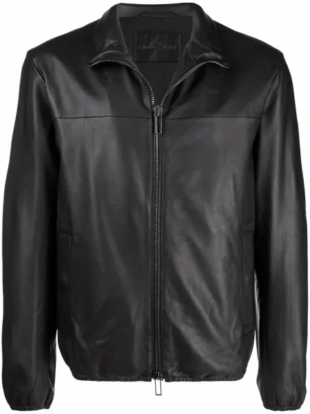 Geanta de piele Emporio Armani negru
