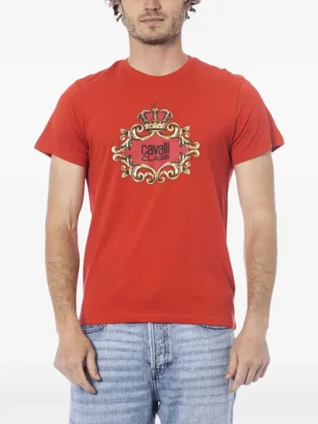 Tricou Cavalli Class cu imagine roșu