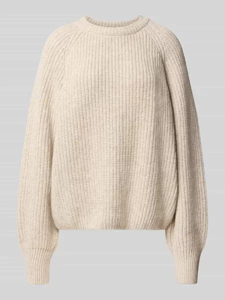 Sweter o luźnym kroju z mieszanki wełny model RIB KNIT' Armedangels beżowy