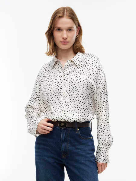 Tommy Hilfiger Satynowa bluzka Kobiety S biały