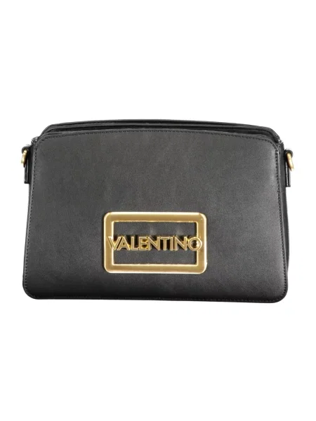Lniana torebka crossbody Valentino By Mario Valentino czarna