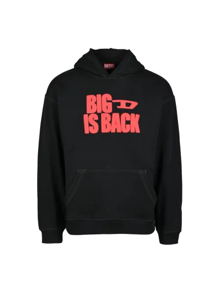 Bluza z kapturem Diesel czarna