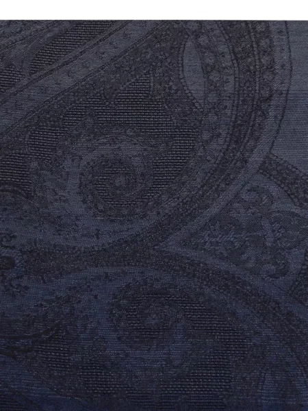 Жакардов шал Etro с ресни с пейсли десен синьо