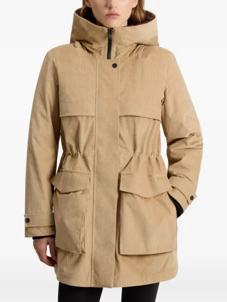 Parka Woolrich sztruksowa z kapturem