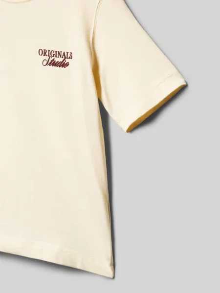T-shirt o kroju regular fit z nadrukiem z napisem model Bro' Jack & Jones biała