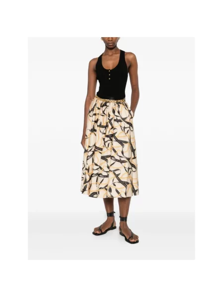 Spódnica maxi Elisabetta Franchi beżowa
