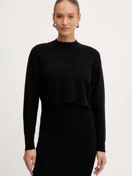 Twinset pulover din amestec de lână negru