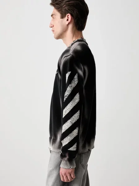 Off-White pulover din pentru bărbați alb