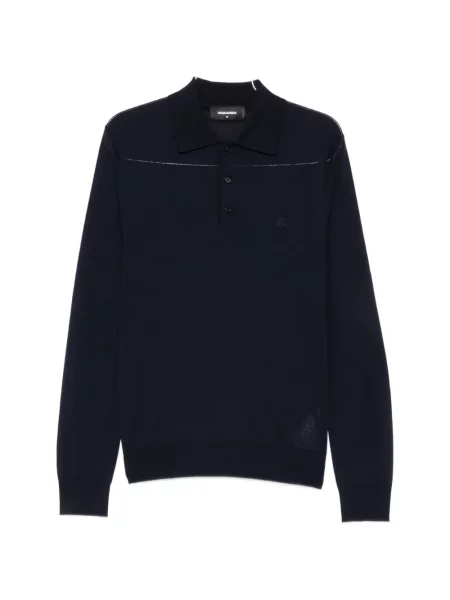 Lung tricou polo Dsquared2 albastru