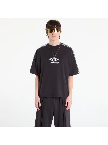 Tricou Umbro by SlamJam Offence Defence Tape Tee Washed Black XL negru
