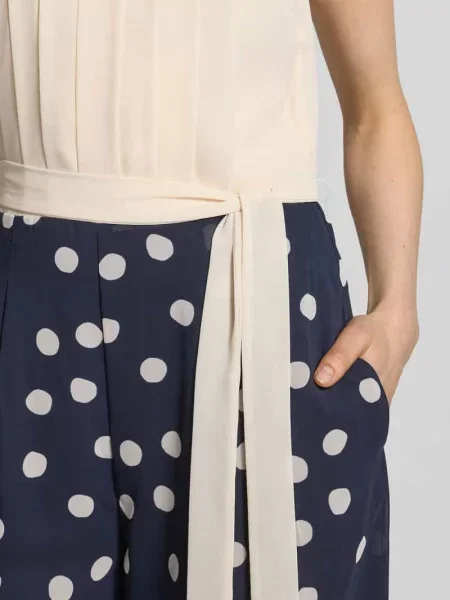 Kombinezon o kroju regular fit z paskiem w talii do wiązania S.oliver Black Label