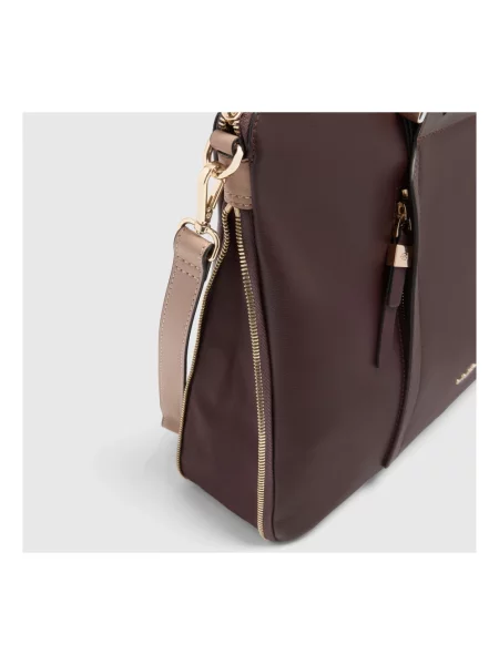 Torba na laptopa Piquadro skórzana brązowa