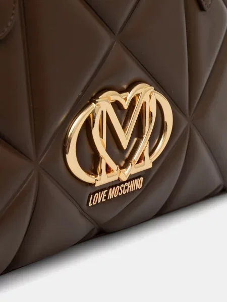 Кожаная сумка шоппер Love Moschino