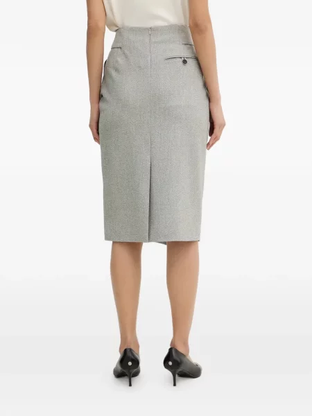 Spódnica plisowana Boss do kolan szara