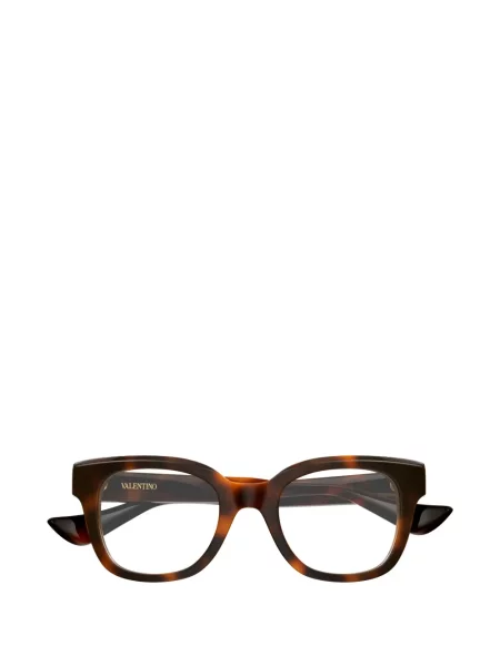 Ochelari de soare Valentino Garavani Eyewear cu imprimeu geometric maro