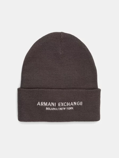 Шапка Armani Exchange коричневий
