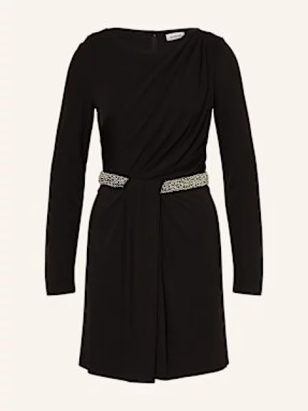 Simkhai Sukienka Z Dżerseju Tulia Z Ozdobnymi Perełkami schwarz czarna