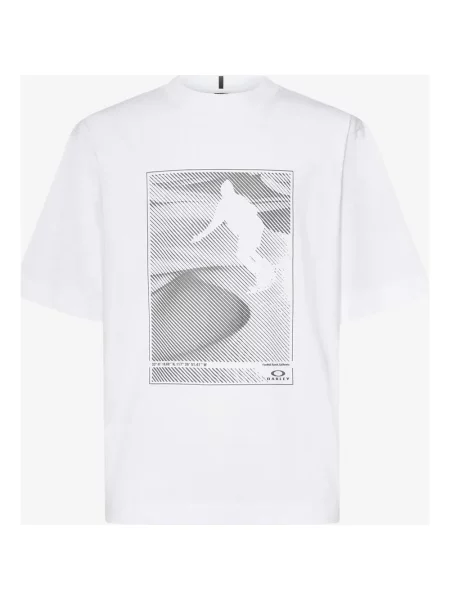 Koszulka z krótkim rękawem Oakley Sandboard blanco negro L biała