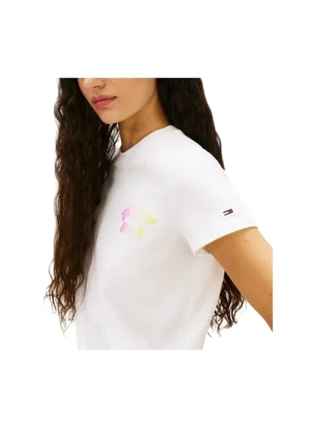 Męski t-shirt o kroju regular fit z czystej bawełny model BUBBLE' Tommy Jeans biała