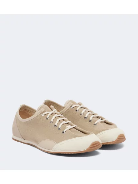 Sneakerși Lemaire din piele de căprioară bej
