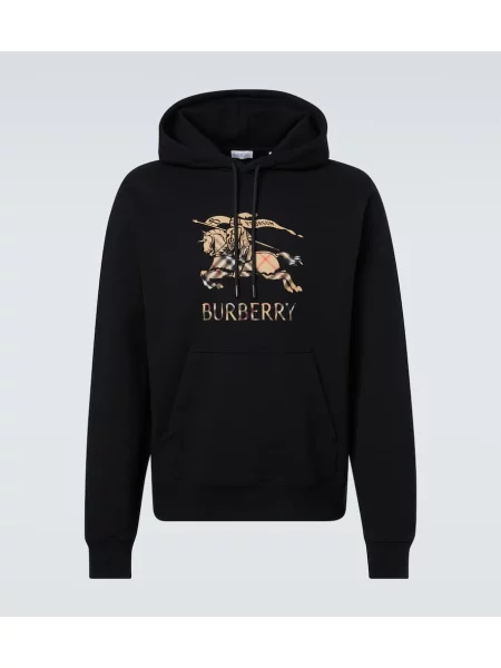 Jersey hoodie Burberry črna