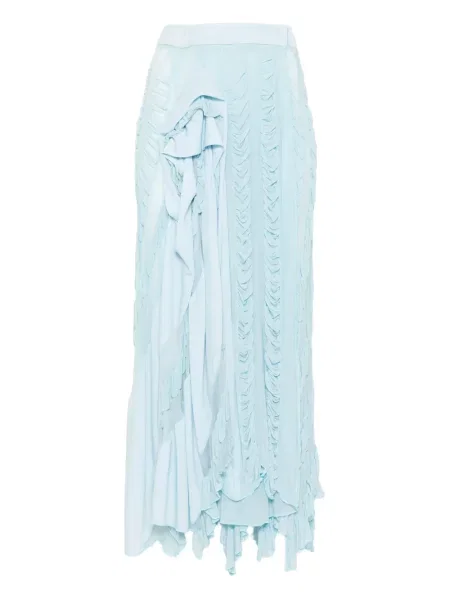 Spódnica midi Anni Salonen do kolan niebieska