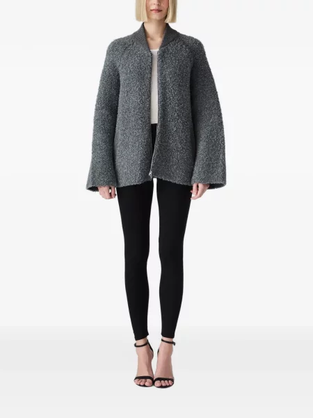 Bouclé geacă Vera Wang gri