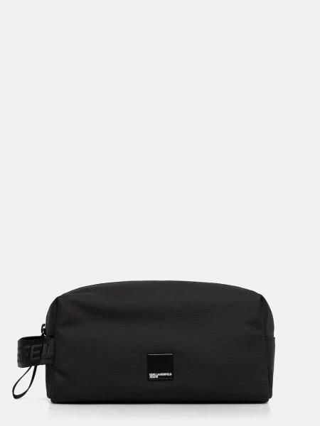 Pungă cosmetică Karl Lagerfeld Jeans negru