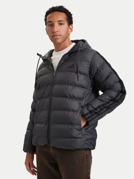 Adidas Geacă de iarnă Essentials Climawarm închis gri