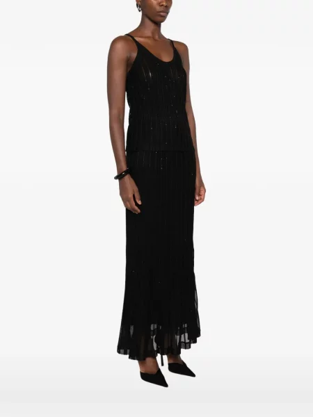 Top Tom Ford cu paiete tricotate negru
