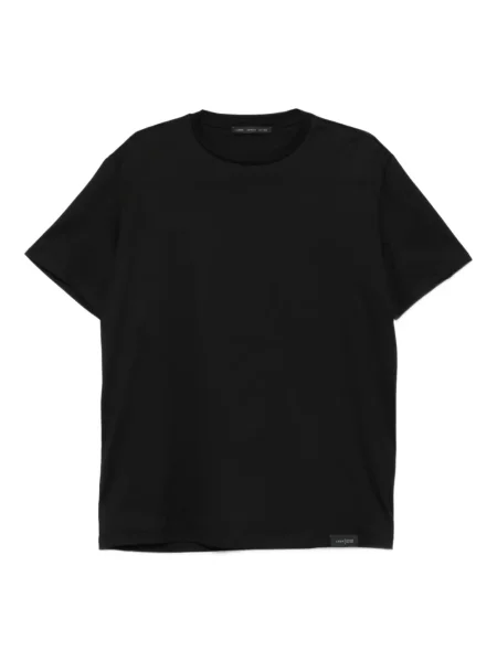 Krátké tričko Low Brand s kulatým výstřihem černé