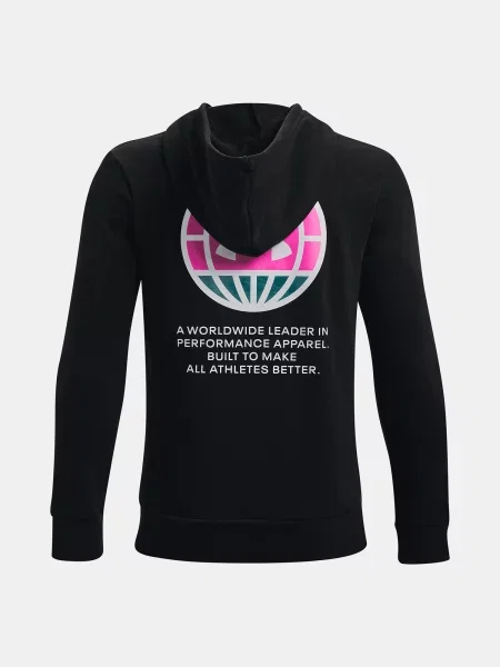 Gyerek kapucnis melegítő felső Under Armour fekete
