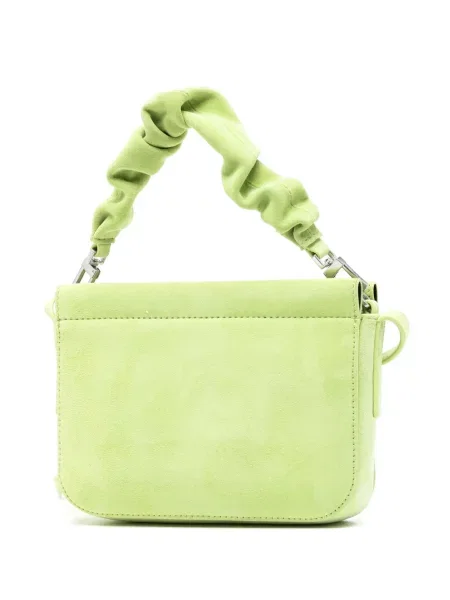Geanta crossbody Yu Mei din piele de căprioară verde