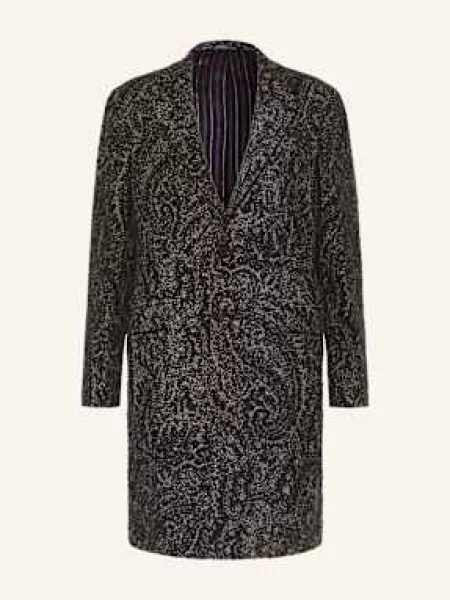 Etro Kabát tmavě šedá šedá