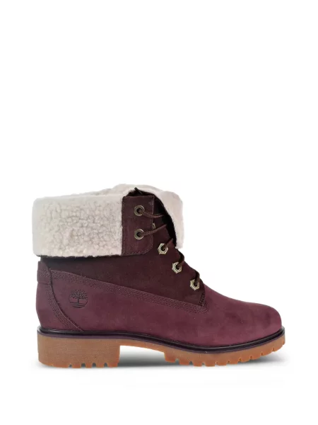 Botine Timberland din fleece roșu