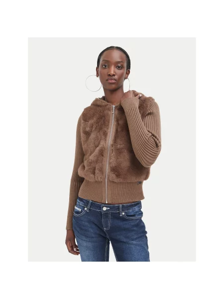 Juicy Couture Kardigán Sötétbarna Regular Fit