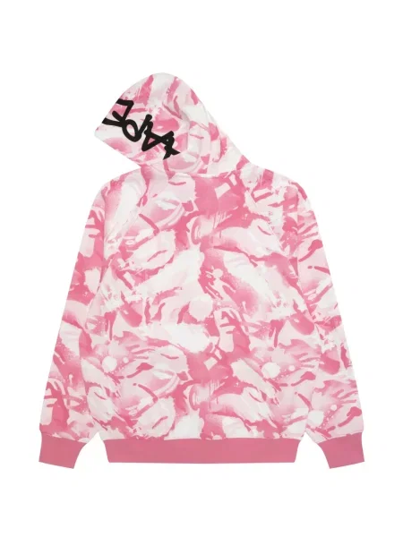 Hoodie Aape By *a Bathing Ape® με σχέδιο παραλλαγής ροζ