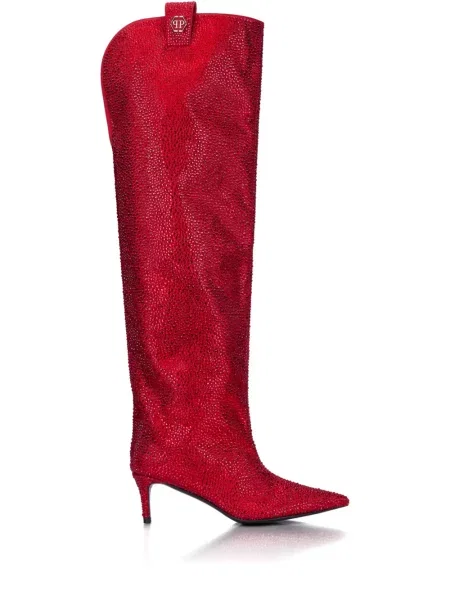 Botine Philipp Plein roșu