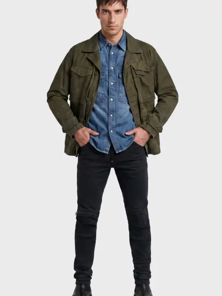 Джинсова куртка G-star Raw сіра