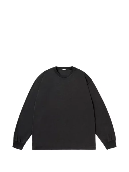 Lung hanorac crewneck A.presse cu decolteu rotund gri