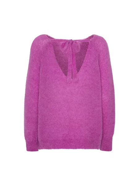 Sweter Americandreams wiązany fioletowy