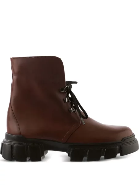 Chunky gležnjače Högl s vezicama s čipkom smeđa