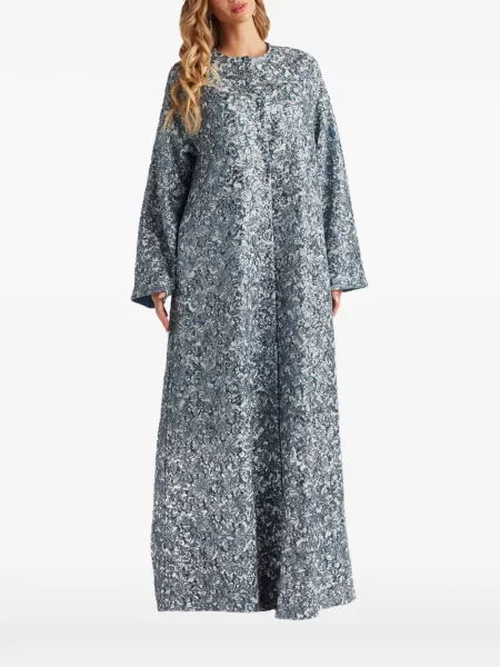 Костюм рокля Tadashi Shoji с пайети на цветя бяло