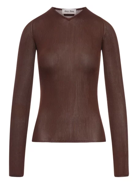 Tricou Miu Miu lung maro