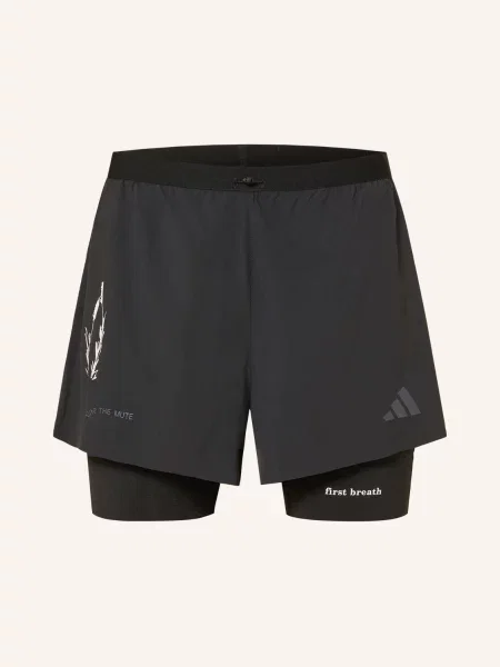 Adidas Bežecké Šortky 2 V 1 Adi X Sftm černá