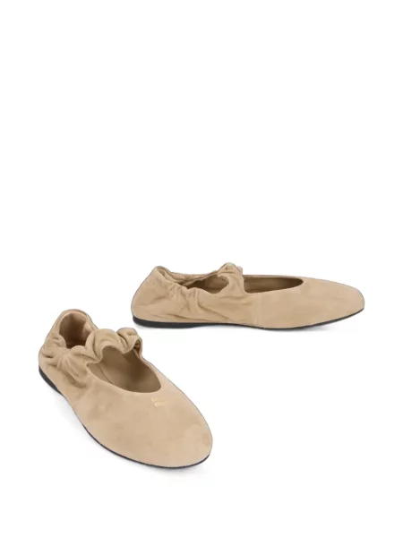 Balerini Miu Miu din piele de căprioară